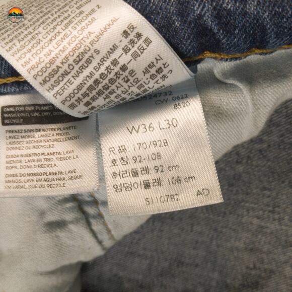 Levi's 505 Jeans Blue Medium Wash Straight Leg Tailored Denim Men's 36X27 - Picture 11 of 11